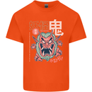Oni Yokai Japanese Red Demon Kids T-Shirt Childrens Orange
