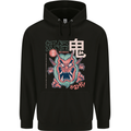 Oni Yokai Japanese Red Demon Mens 80% Cotton Hoodie Black
