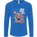Oni Yokai Japanese Red Demon Mens Long Sleeve T-Shirt Royal Blue