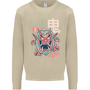 Oni Yokai Japanese Red Demon Mens Sweatshirt Jumper Sand