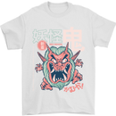 Oni Yokai Japanese Red Demon Mens T-Shirt Cotton Gildan White