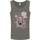 Oni Yokai Japanese Red Demon Mens Vest Tank Top Charcoal