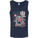 Oni Yokai Japanese Red Demon Mens Vest Tank Top Navy Blue