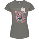 Oni Yokai Japanese Red Demon Womens Petite Cut T-Shirt Charcoal