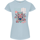 Oni Yokai Japanese Red Demon Womens Petite Cut T-Shirt Light Blue