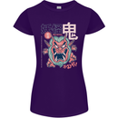 Oni Yokai Japanese Red Demon Womens Petite Cut T-Shirt Purple