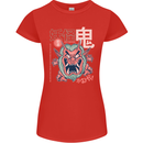 Oni Yokai Japanese Red Demon Womens Petite Cut T-Shirt Red