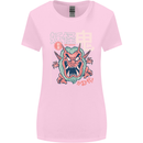 Oni Yokai Japanese Red Demon Womens Wider Cut T-Shirt Light Pink