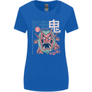 Oni Yokai Japanese Red Demon Womens Wider Cut T-Shirt Royal Blue