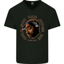 Only God Can Judge Me Rapper Hip Hop Mens V-Neck Cotton T-Shirt Black