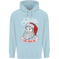 Only Santa Can Judge Me Funny Christmas Childrens Kids Hoodie Light Blue