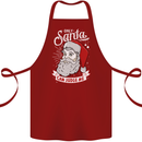 Only Santa Can Judge Me Funny Christmas Cotton Apron 100% Organic Maroon