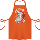 Only Santa Can Judge Me Funny Christmas Cotton Apron 100% Organic Orange