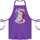 Only Santa Can Judge Me Funny Christmas Cotton Apron 100% Organic Purple