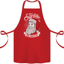 Only Santa Can Judge Me Funny Christmas Cotton Apron 100% Organic Red