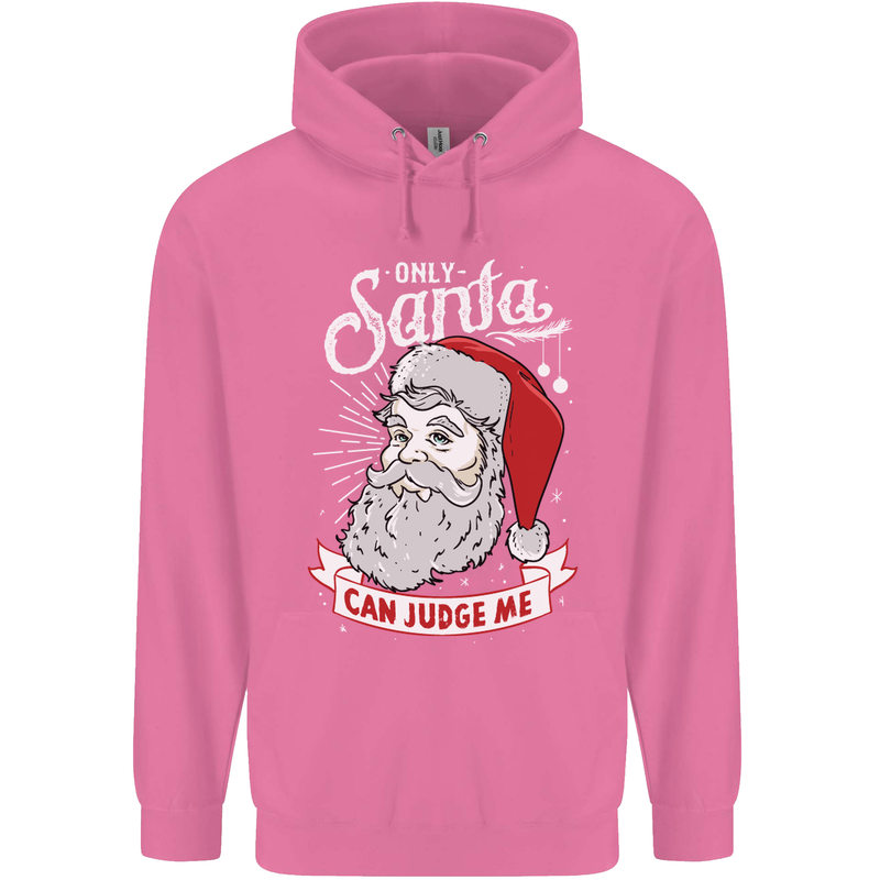 Only Santa Can Judge Me Funny Christmas Mens 80% Cotton Hoodie Azelea