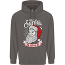 Only Santa Can Judge Me Funny Christmas Mens 80% Cotton Hoodie Charcoal