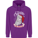 Only Santa Can Judge Me Funny Christmas Mens 80% Cotton Hoodie Purple