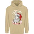 Only Santa Can Judge Me Funny Christmas Mens 80% Cotton Hoodie Sand