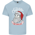 Only Santa Can Judge Me Funny Christmas Mens Cotton T-Shirt Tee Top Light Blue