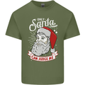 Only Santa Can Judge Me Funny Christmas Mens Cotton T-Shirt Tee Top Military Green