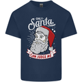 Only Santa Can Judge Me Funny Christmas Mens Cotton T-Shirt Tee Top Navy Blue