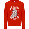 Only Santa Can Judge Me Funny Christmas Mens Sweatshirt Jumper Bright Red