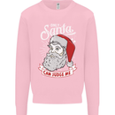 Only Santa Can Judge Me Funny Christmas Mens Sweatshirt Jumper Light Pink