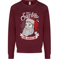 Only Santa Can Judge Me Funny Christmas Mens Sweatshirt Jumper Maroon