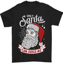 Only Santa Can Judge Me Funny Christmas Mens T-Shirt Cotton Gildan Black
