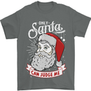 Only Santa Can Judge Me Funny Christmas Mens T-Shirt Cotton Gildan Charcoal