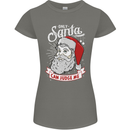 Only Santa Can Judge Me Funny Christmas Womens Petite Cut T-Shirt Charcoal