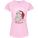 Only Santa Can Judge Me Funny Christmas Womens Petite Cut T-Shirt Light Pink