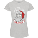 Only Santa Can Judge Me Funny Christmas Womens Petite Cut T-Shirt Sports Grey