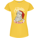 Only Santa Can Judge Me Funny Christmas Womens Petite Cut T-Shirt Yellow