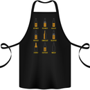 Optimism Pessimism Beer Alcohol Funny Cotton Apron 100% Organic Black