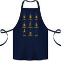 Optimism Pessimism Beer Alcohol Funny Cotton Apron 100% Organic Navy Blue