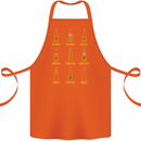 Optimism Pessimism Beer Alcohol Funny Cotton Apron 100% Organic Orange