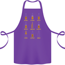 Optimism Pessimism Beer Alcohol Funny Cotton Apron 100% Organic Purple