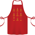 Optimism Pessimism Beer Alcohol Funny Cotton Apron 100% Organic Red