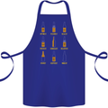 Optimism Pessimism Beer Alcohol Funny Cotton Apron 100% Organic Royal Blue