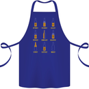 Optimism Pessimism Beer Alcohol Funny Cotton Apron 100% Organic Royal Blue