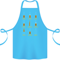 Optimism Pessimism Beer Alcohol Funny Cotton Apron 100% Organic Turquoise