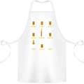 Optimism Pessimism Beer Alcohol Funny Cotton Apron 100% Organic White