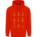 Optimism Pessimism Beer Alcohol Funny Mens 80% Cotton Hoodie Bright Red