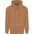 Optimism Pessimism Beer Alcohol Funny Mens 80% Cotton Hoodie Caramel Latte