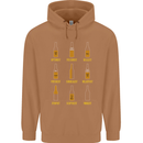 Optimism Pessimism Beer Alcohol Funny Mens 80% Cotton Hoodie Caramel Latte