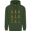 Optimism Pessimism Beer Alcohol Funny Mens 80% Cotton Hoodie Forest Green