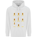 Optimism Pessimism Beer Alcohol Funny Mens 80% Cotton Hoodie White