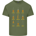 Optimism Pessimism Beer Alcohol Funny Mens Cotton T-Shirt Tee Top Military Green